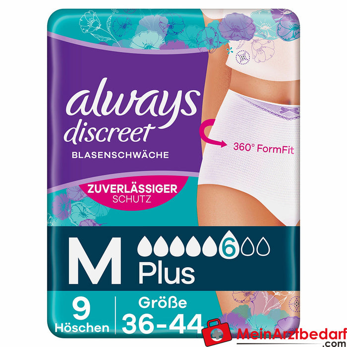 always discreet incontinence panties beden M