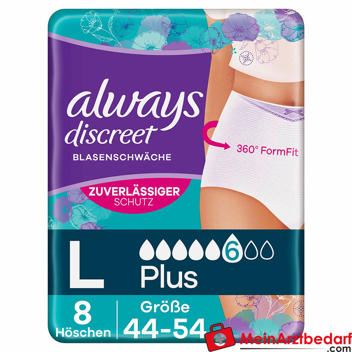 always Discreet Panties Plus size L