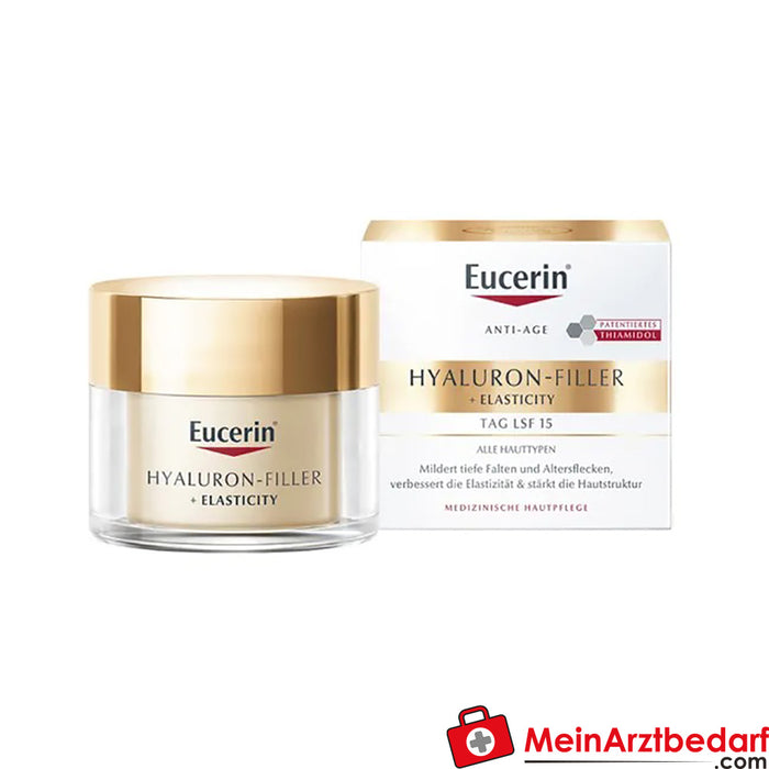 Eucerin® HYALURON-FILLER + ELASTICITY Crème de jour SPF 15 - Crème anti-âge contre les taches de vieillesse, 50ml