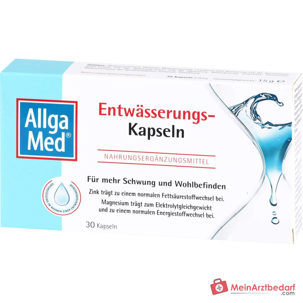 Dr. Theiss Allga Med Entwässerungs-Kapseln Zink / Cranberry / Brennnessel / Apfelessig Kapseln, 30 St..
