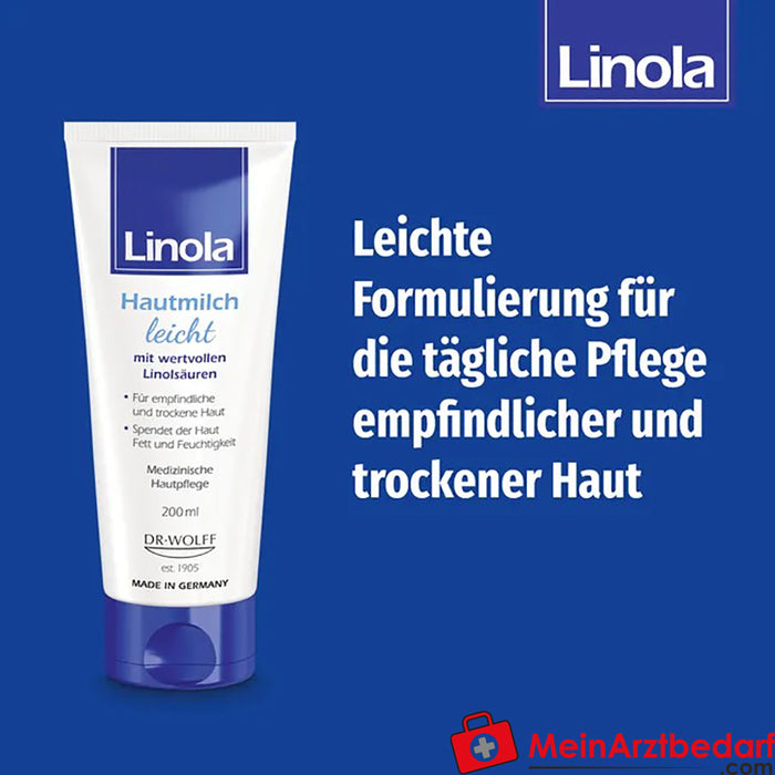 Linola Hautmilch leicht - für empfindliche und trockene Haut, 200ml
