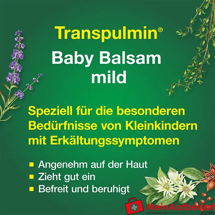Transpulmin Baby Balsam mild : Baume bienfaisant contre le rhume pour les enfants à partir de 3 mois, 40ml