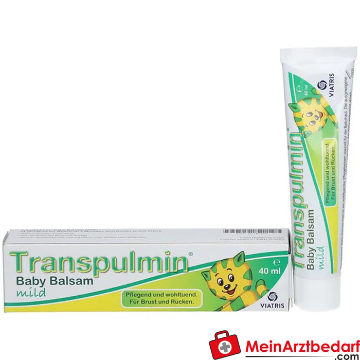 Transpulmin 婴儿温和香膏：40 毫升，用于 3 个月以上儿童的舒缓感冒香膏