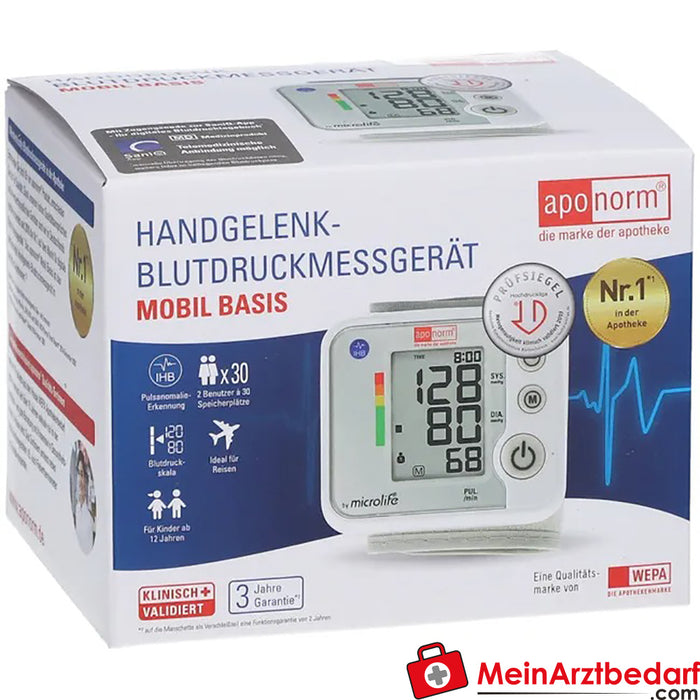 aponorm® Mobil Basis wrist blood pressure monitor, 1 pc.