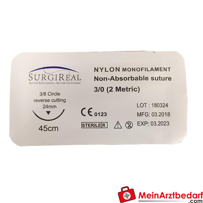 Erler Zimmer Material de sutura de nylon, sutura 4-0