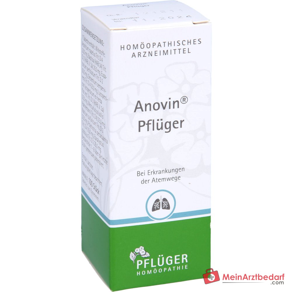 Pflüger Anovin Tabletas Aconitum/Eucalipto/Gelsemium homeopático 100 unidades