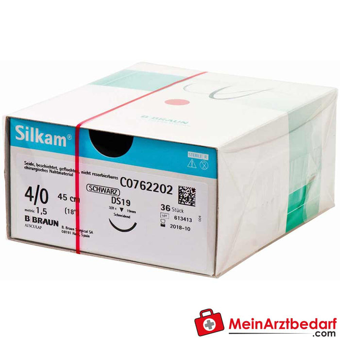 B. Braun Material de sutura Silkam® (preto) - USP 4 - 8/0