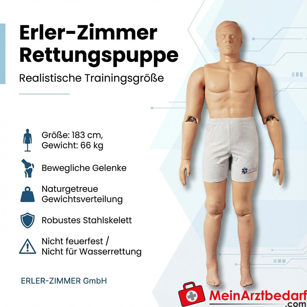 Erler-Zimmer Rettungspuppe 183 cm, 66 kg für Rettungstraining