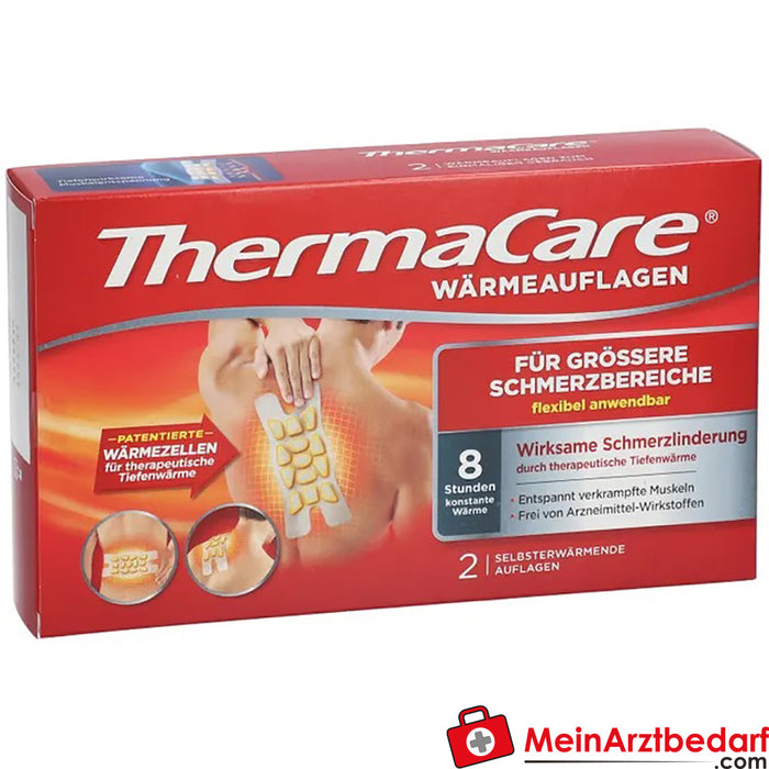 ThermaCare® warmtepads voor grotere pijngebieden, 2 stuks.