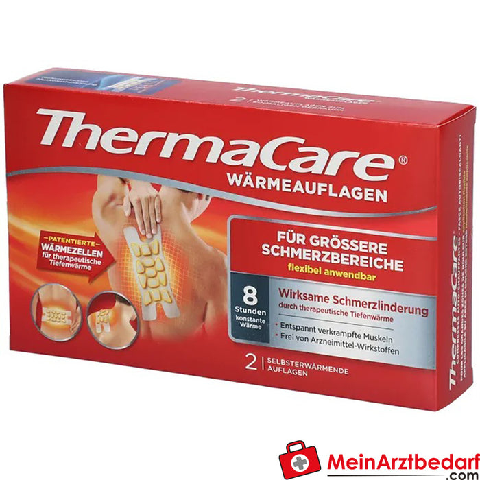 Almofadas térmicas ThermaCare®|para áreas de dor maiores, 2 unidades.