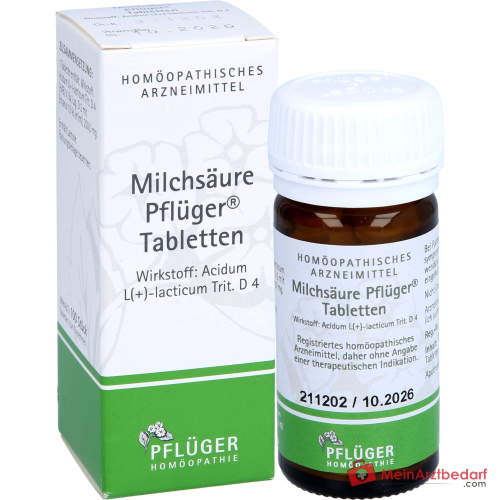 Pflüger Melkzuur Tabletten homeopathisch geneesmiddel
