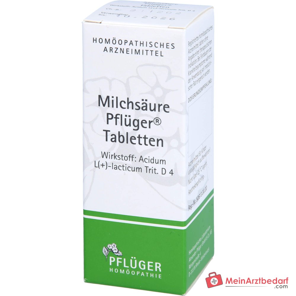 Pflüger Melkzuur Tabletten homeopathisch geneesmiddel