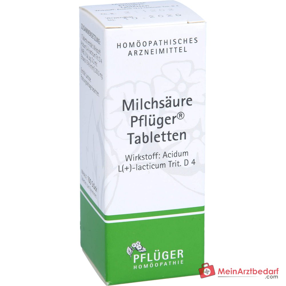 Pflüger Melkzuur Tabletten homeopathisch geneesmiddel