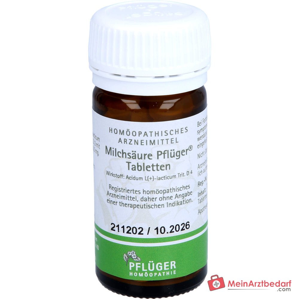 Pflüger Melkzuur Tabletten homeopathisch geneesmiddel
