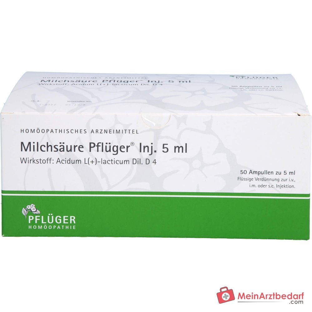 Pflüger Milchsäure (Acidum sarcolacticum D4) Injektionsampullen 5 ml 10 Stück