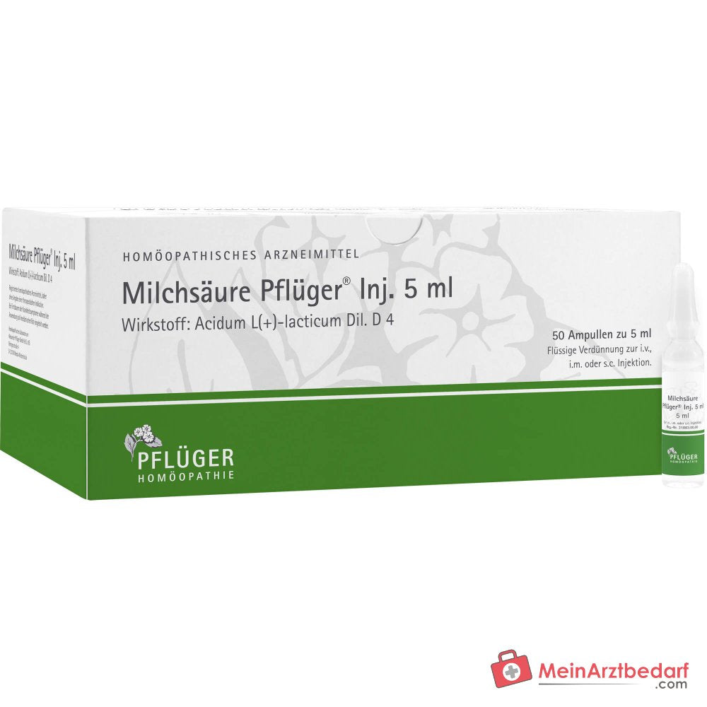 Pflüger Milchsäure (Acidum sarcolacticum D4) Injektionsampullen 5 ml 10 Stück