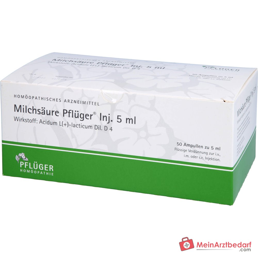 Pflüger Milchsäure (Acidum sarcolacticum D4) Injektionsampullen 5 ml 10 Stück