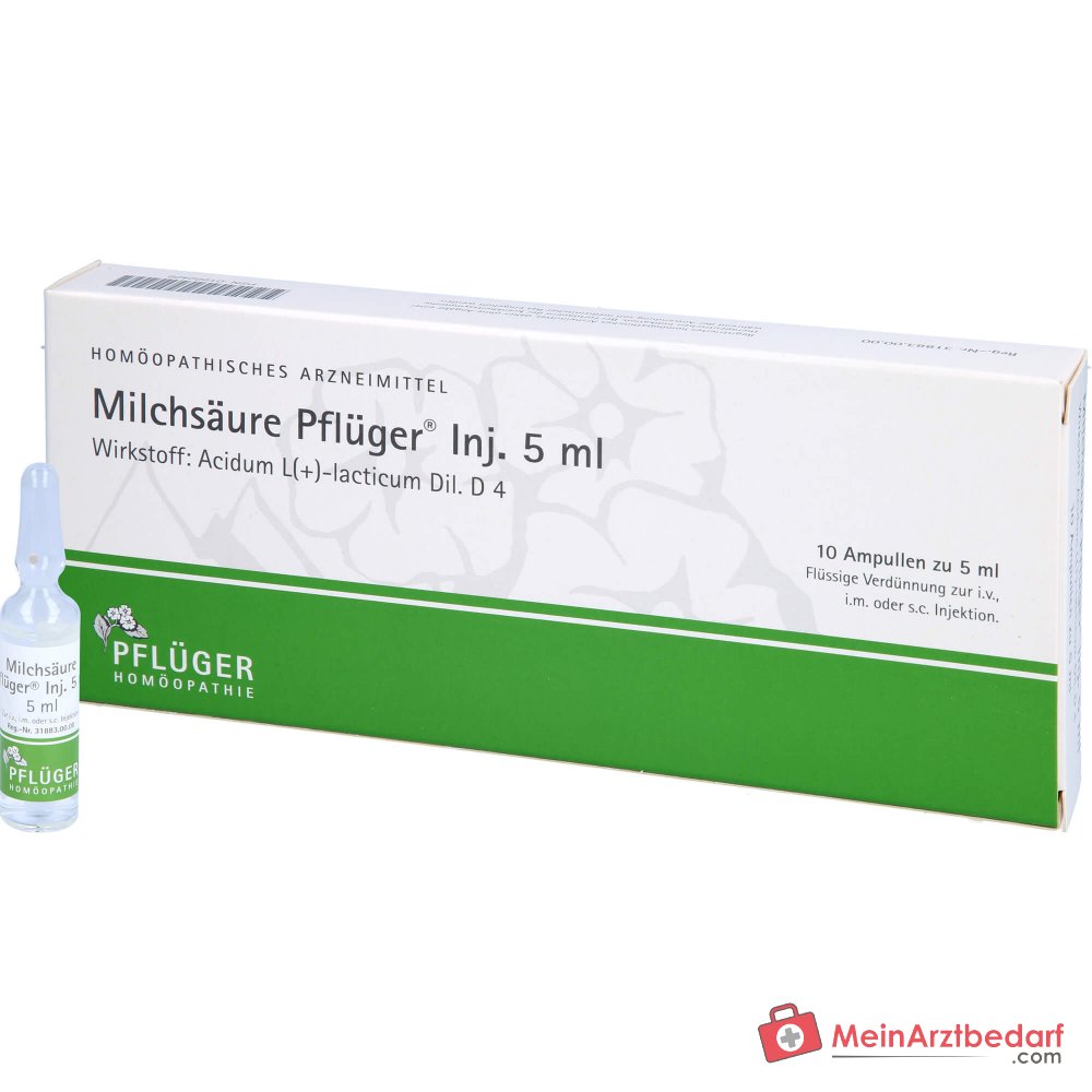 Pflüger Milchsäure (Acidum sarcolacticum D4) Injektionsampullen 5 ml 10 Stück