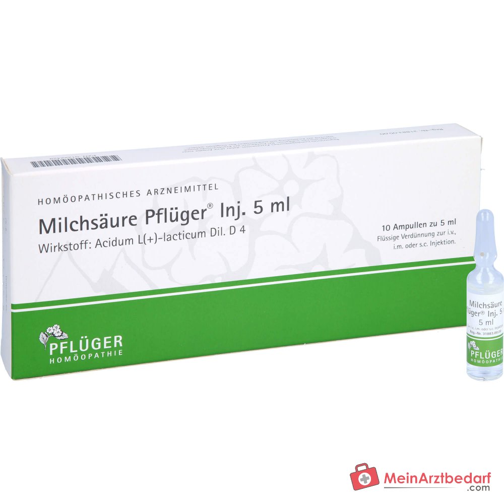 Pflüger Milchsäure (Acidum sarcolacticum D4) Injektionsampullen 5 ml 10 Stück