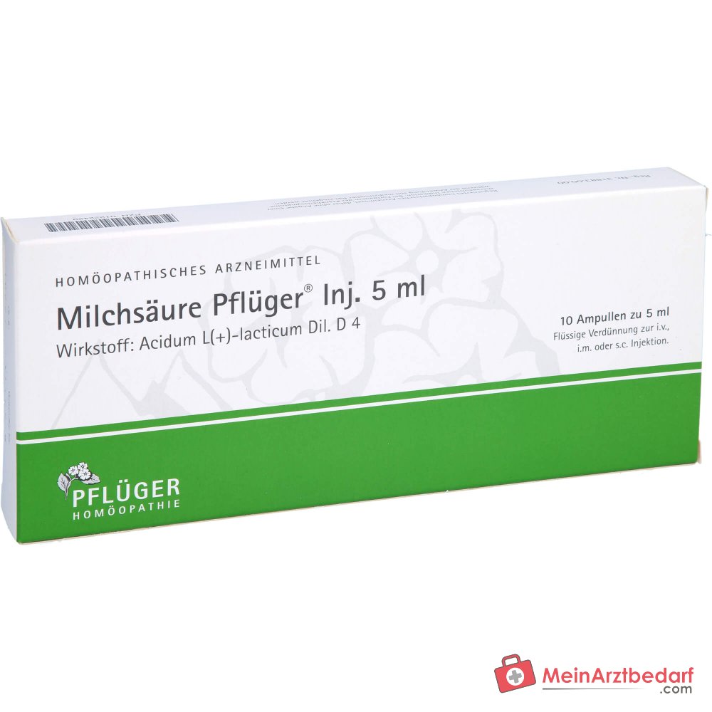 Pflüger Milchsäure (Acidum sarcolacticum D4) Injektionsampullen 5 ml 10 Stück