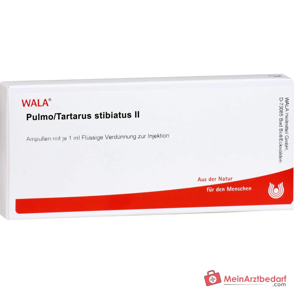 WALA Pulmo/Tartarus stibiatus II ampoules, 10 x 1 ml