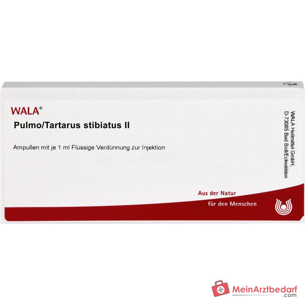 WALA Pulmo/Tartarus stibiatus II ampoules, 10 x 1 ml