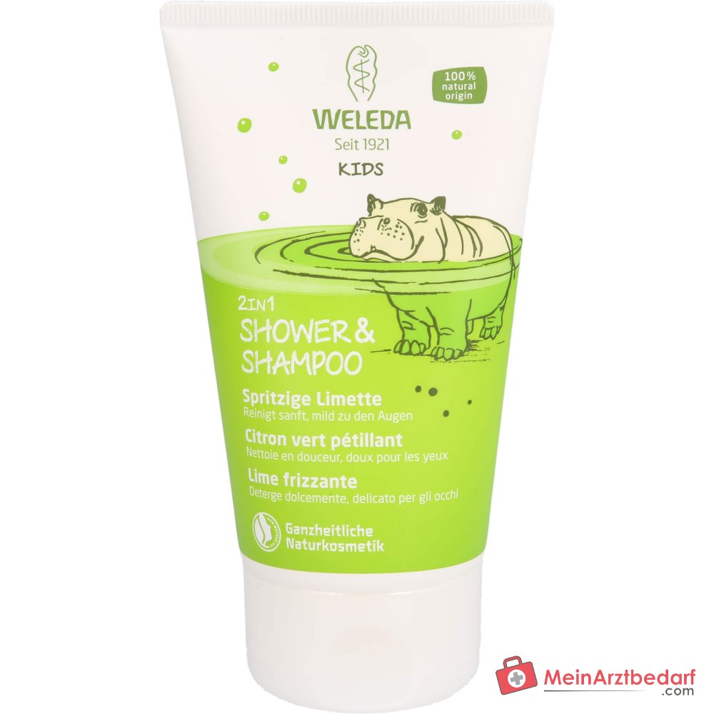 Weleda Kids 2en1 Gel de Ducha & Champú Lima Refrescante, 150 ml