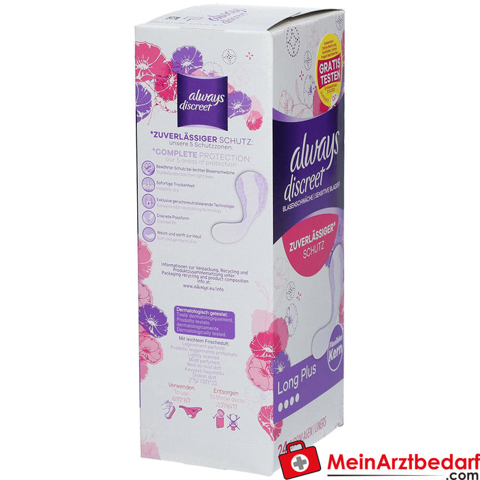 always discreet incontinence panty liners Plus