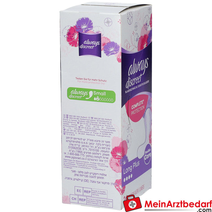 always discreet incontinence panty liners Plus