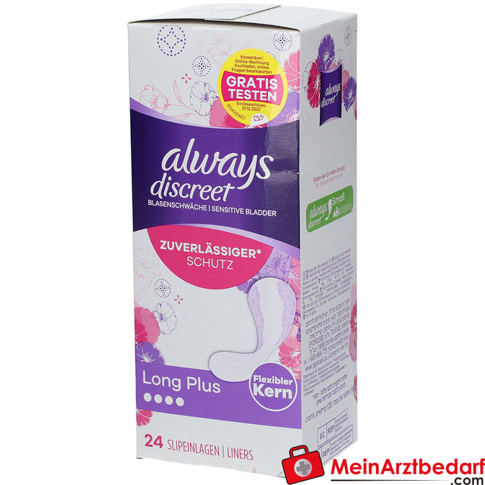 always discreet incontinence panty liners Plus