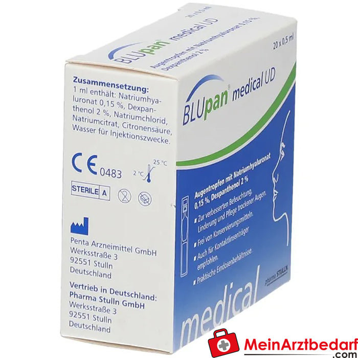 BLUpan® medical UD Augentropfen, 20x 0,5ml