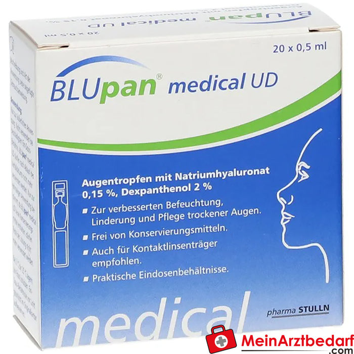 BLUpan® medical UD gouttes pour les yeux, 20x 0,5ml