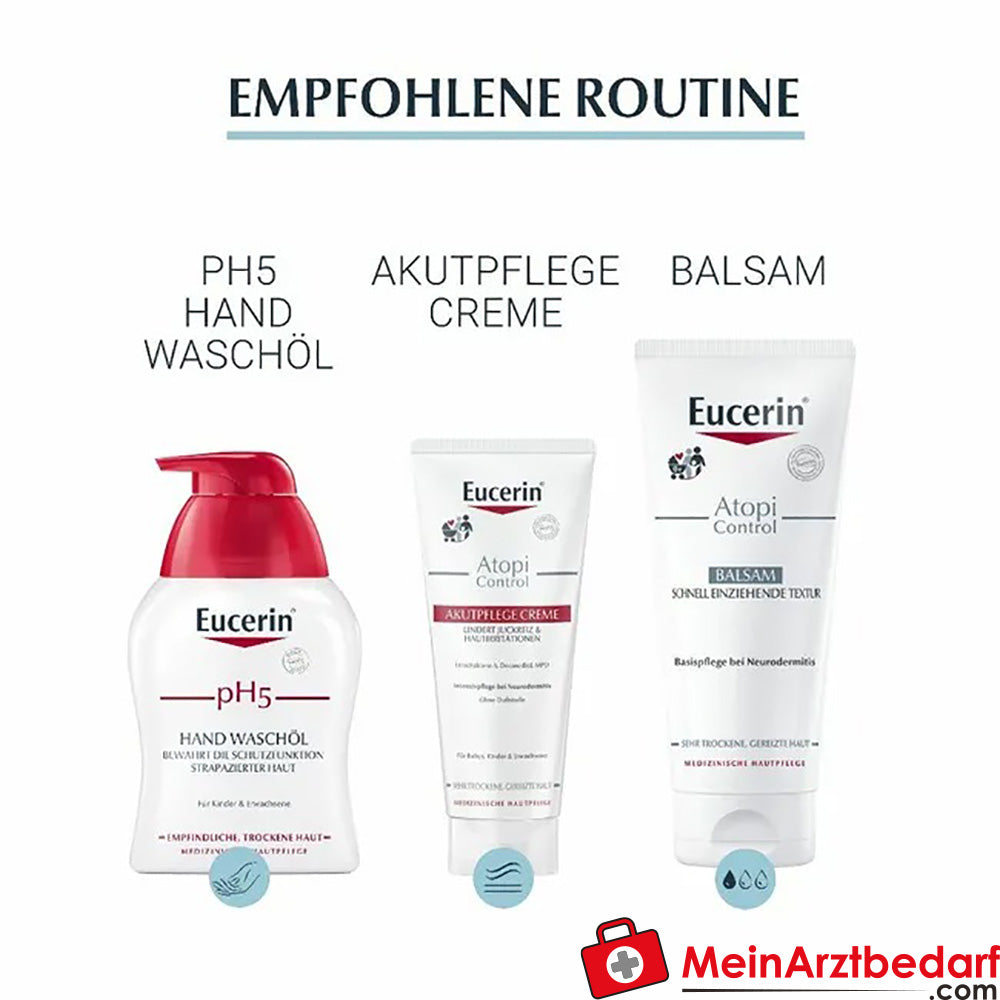 Eucerin® AtopiControl Hand Intensiv-Creme|Regenerierende Pflege für angegriffene, trockene und rissige Hände, 75ml.