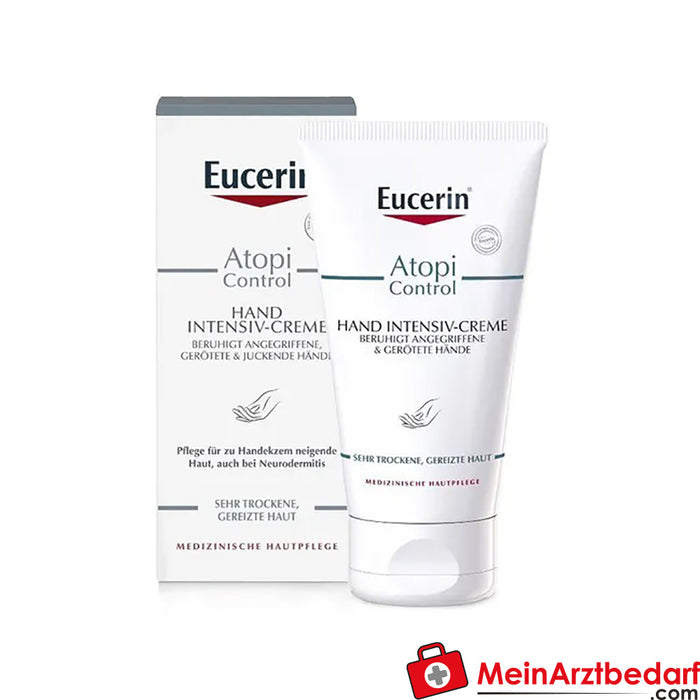Eucerin® AtopiControl Crema Intensiva de Manos - Cuidado regenerador para manos dañadas, secas y agrietadas