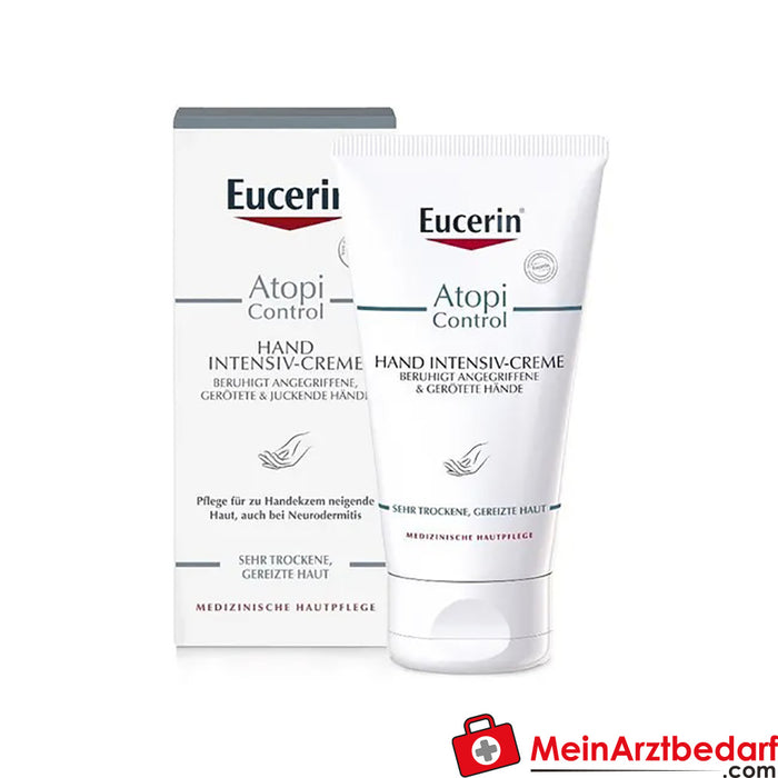 Eucerin® AtopiControl Hand Intensive Cream|Cuidado regenerador para mãos danificadas, secas e gretadas, 75ml