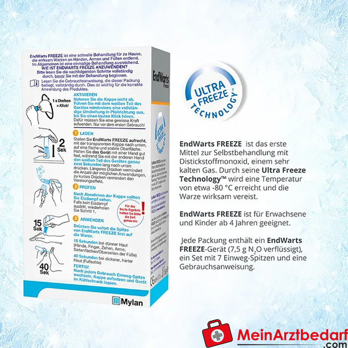 EndWarts FREEZE: Agente de congelación para la eliminación de verrugas, 7,5g