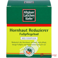Allgäuer Latschenkiefer Hornhaut Reduzierer Fußpflegebad Latschenkiefernöl / Meersalz / Weidenrindenextrakt Bad, 10x10 g.