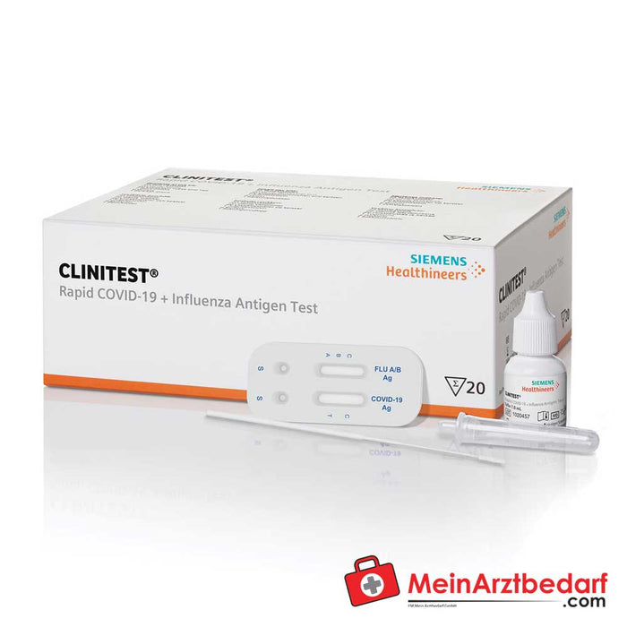 Siemens CLINITEST COVID-19 + Teste rápido do antigénio da gripe, 20 unid.c