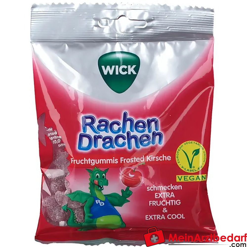 WICK Rachen Drachen Halsgummi Kirsche, 75g.
