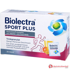 Biolectra Sport Plus Magnesium / Calcium / Kalium / Chlorid / Natrium Trinkgranulat, 20 Beutel.