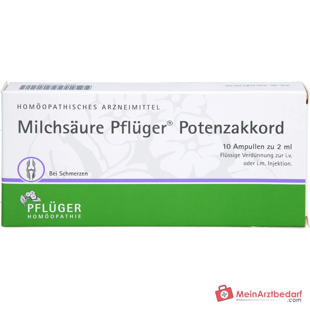 Pflüger Milchsäure Potenzakkord Acidum lacticum Dil. Ampullen 2 ml 10 Stück