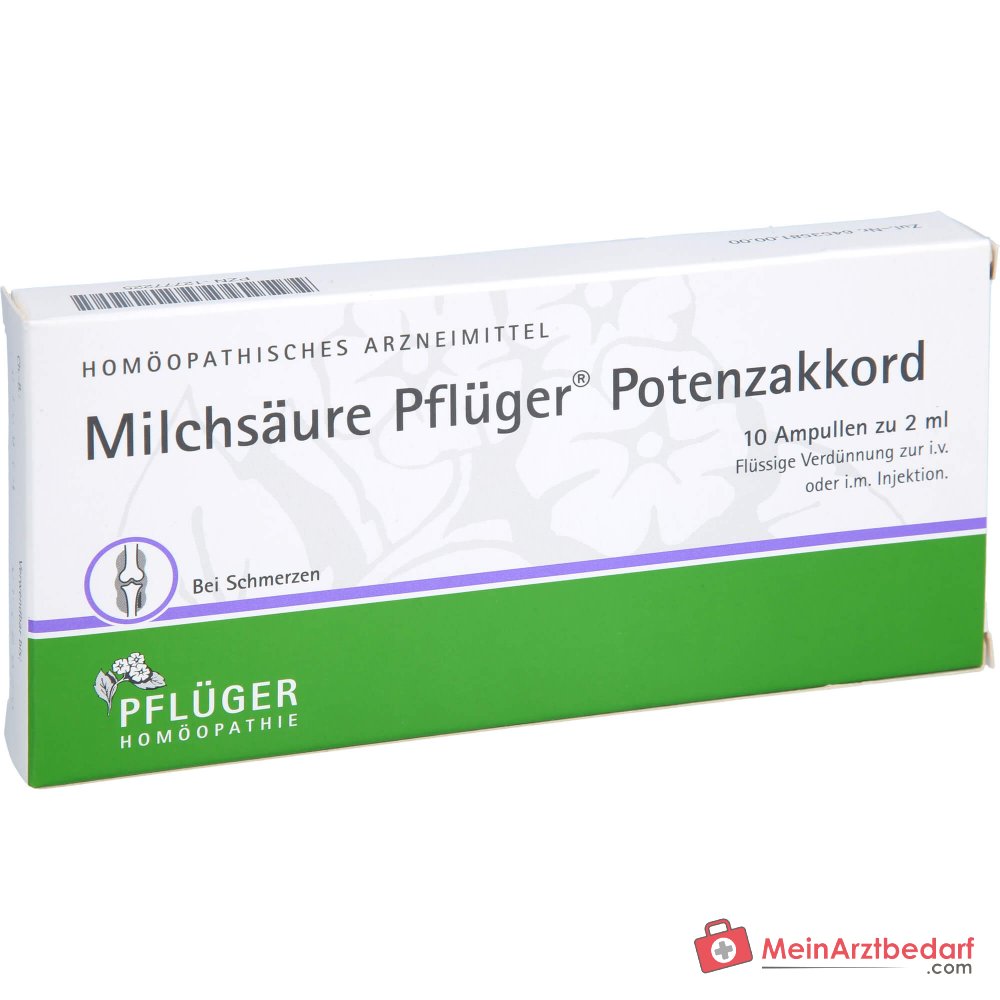 Pflüger Milchsäure Potenzakkord Acidum lacticum Dil. Ampullen 2 ml 10 Stück