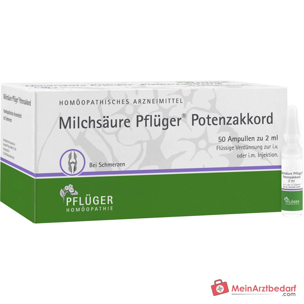 Ampollas Diluidas de Potencia Ácido Láctico Acuerdo Acidum lacticum Pflüger 2 ml 10 Piezas