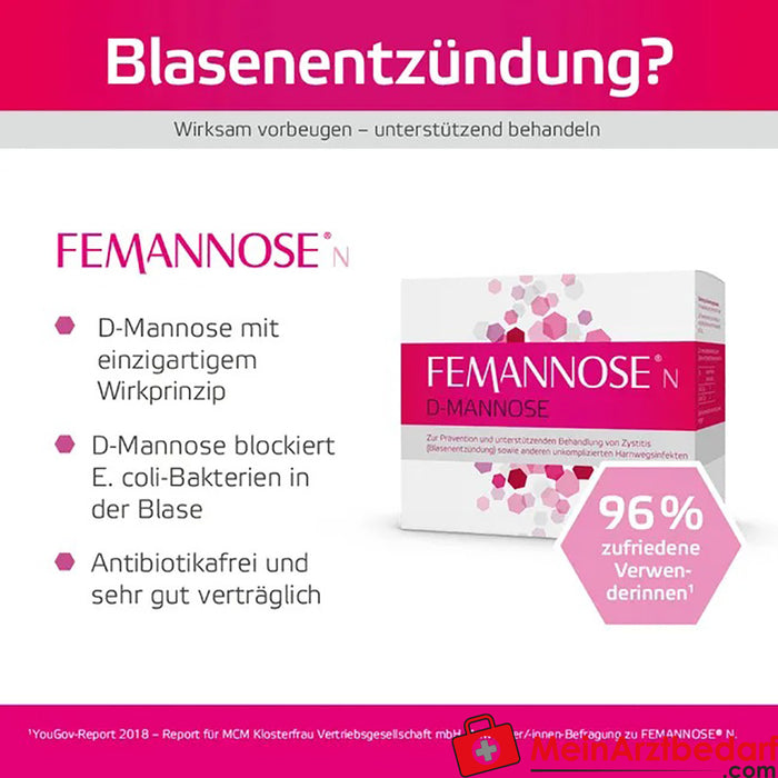 FEMANNOSE® N D-Mannoza, 14 x 2g