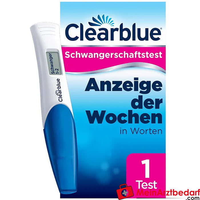Clearblue® Teste de gravidez com determinação da semana, 1 unidade.