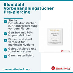 Blomdahl Pre-Piercing-Tupfer, steril, einzeln verpackt, 100 Stk..