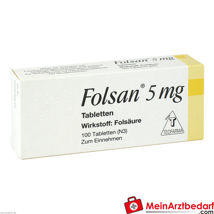 Folsan 5mg, 100 Cápsulas