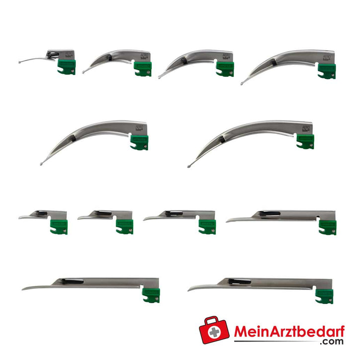 AEROtube® Disposable Metal Laryngoscope Blades (Macintosh or Miller)