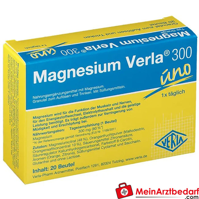 Magnesio Verla® 300 uno Naranja, 20 Cápsulas