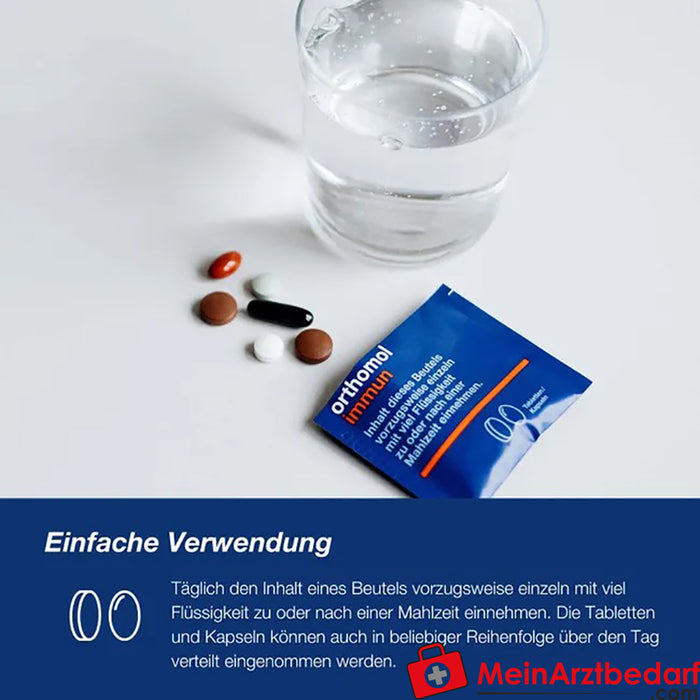 Orthomol Immun - com vitamina C, vitamina D e zinco - comprimidos/cápsulas, 30 unid.